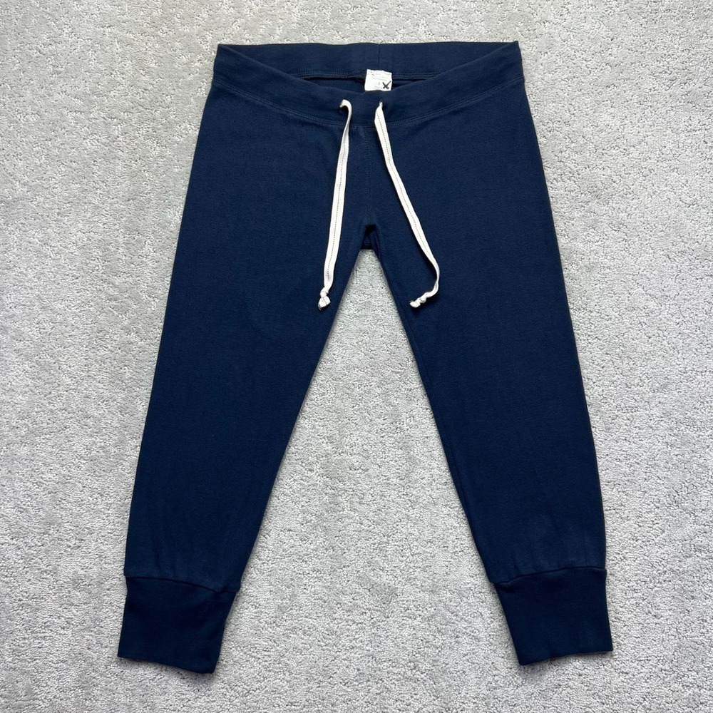 Old Navy Intimates Jogger Capri Pants Womens Small Navy Blue Pointelle Knit Y2k